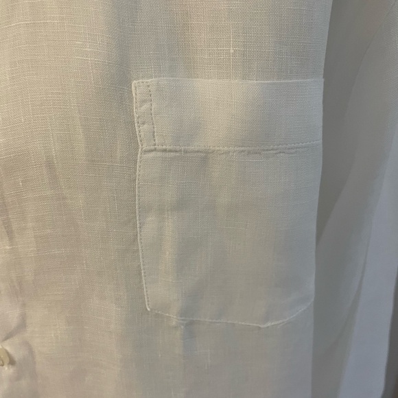 ALAN PAINE NEW WHITE CLASSIC LINEN SHIRT ENGLAND SIZE X-LARGE - Picture 4 of 11